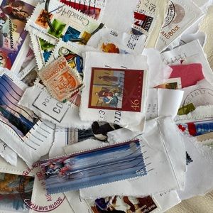 Vintage postage stamps mixed